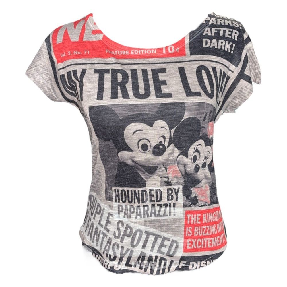 Disney Parks Authentic Mickey & Minnie Romance Edition T-Shirt | Size XS